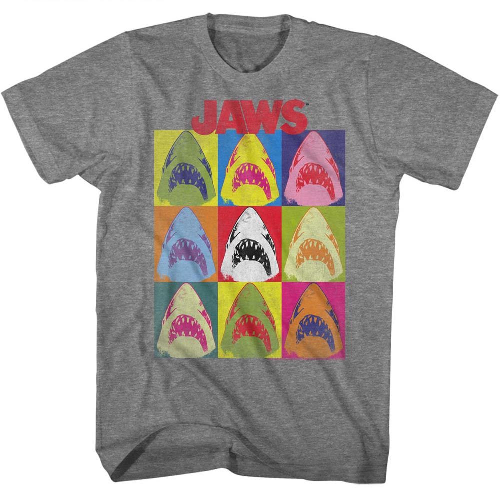 Wholesale JAWS Movie Jawhol Heather Graphite Adult T-Shirt