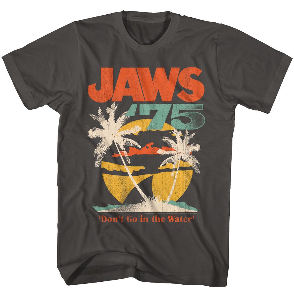 Wholesale JAWS Movie Jaws75 Solid Smoke Adult T-Shirt