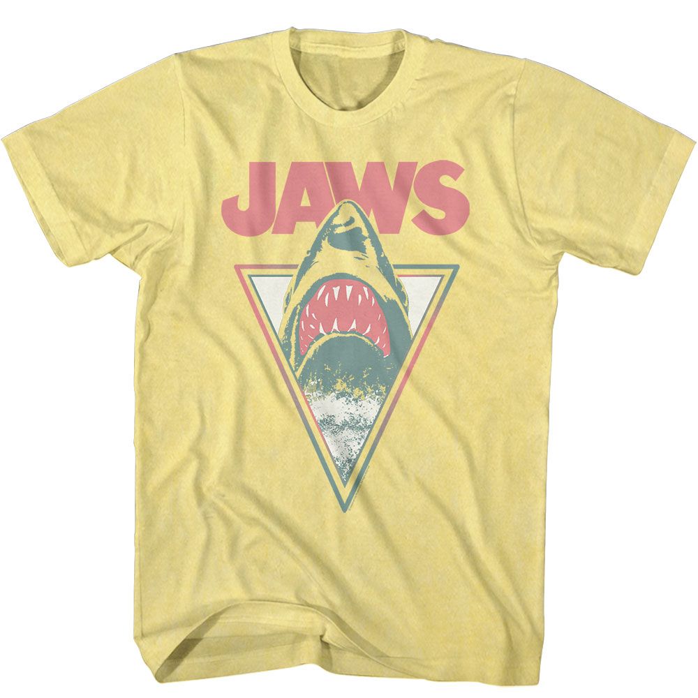 Wholesale JAWS Movie Neon Jaws Heather Yellow Adult T-Shirt