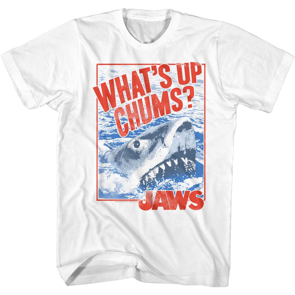 Wholesale JAWS Movie Hey Buddy White Adult T-Shirt