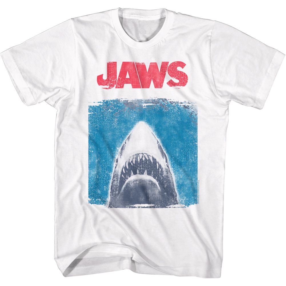 Wholesale JAWS Movie Simplified JAWS Movie White Adult T-Shirt