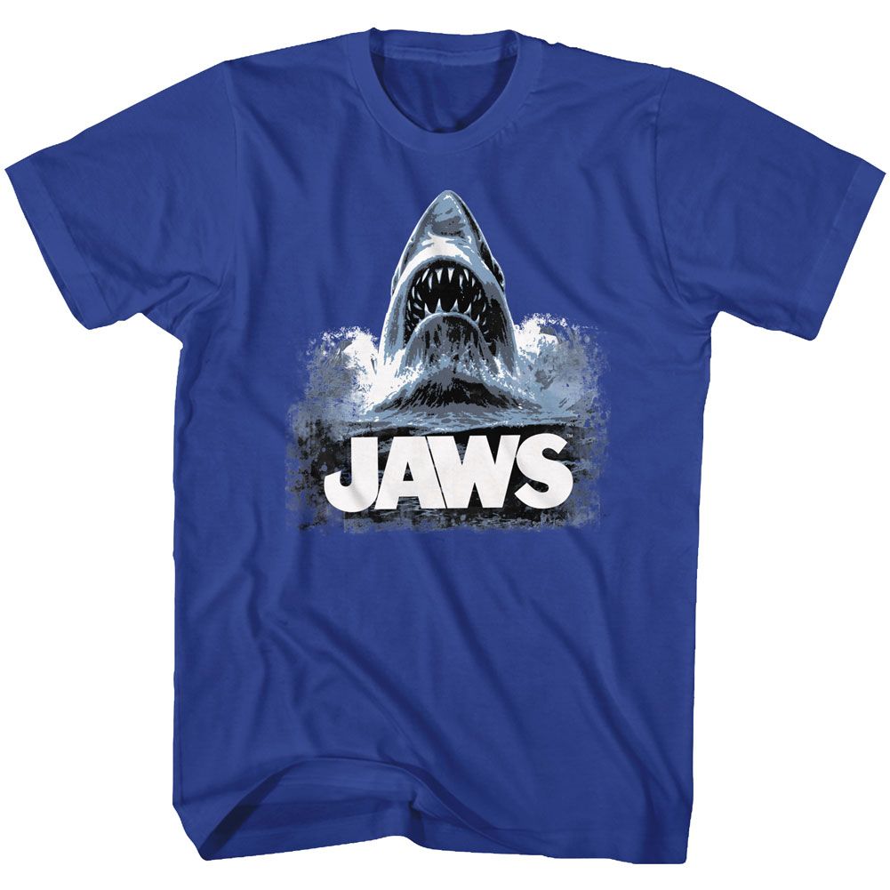 Wholesale JAWS Movie Jawswater Solid Royal Adult T-Shirt