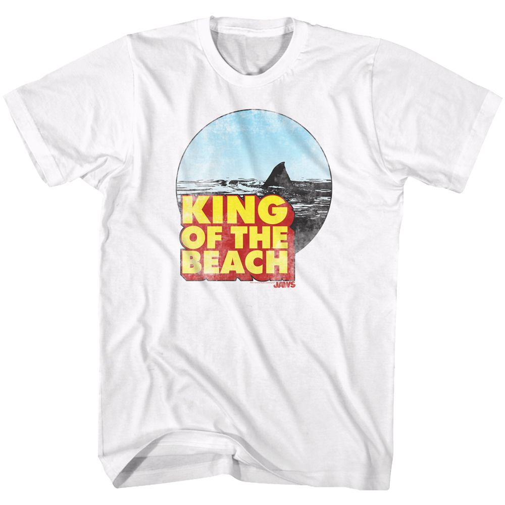 Wholesale JAWS Movie King of the Beach White Adult T-Shirt