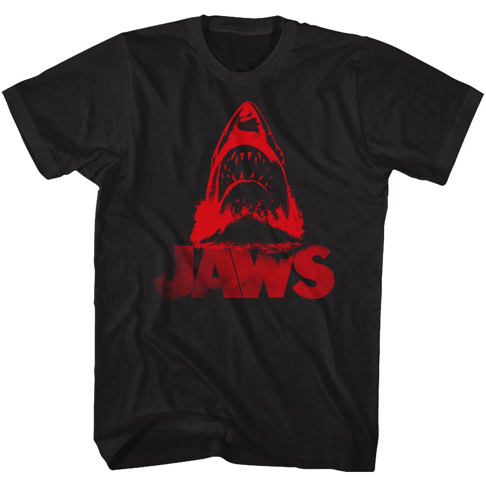 Wholesale JAWS Movie Red J Black Adult T-Shirt