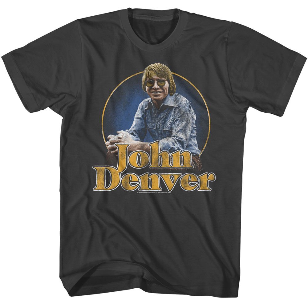 Wholesale John Denver Sitting Photo T-Shirt