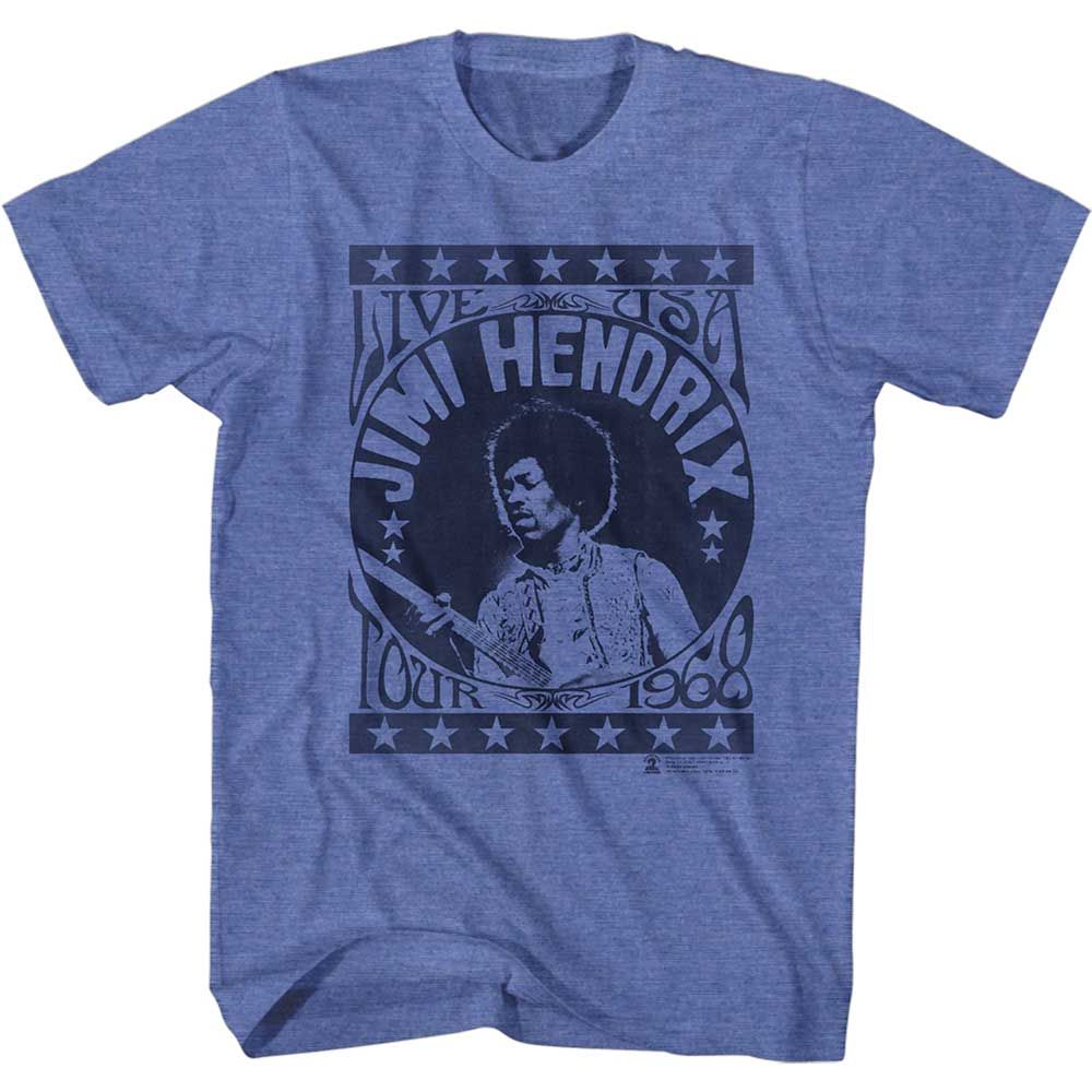 Wholesale Jimi Hendrix Live USA Tour 68 T-Shirt