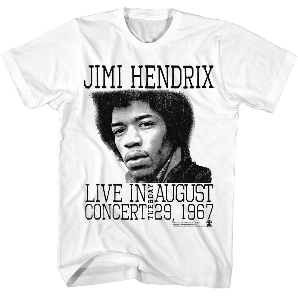 Wholesale Jimi Hendrix Live in Concert T-Shirt