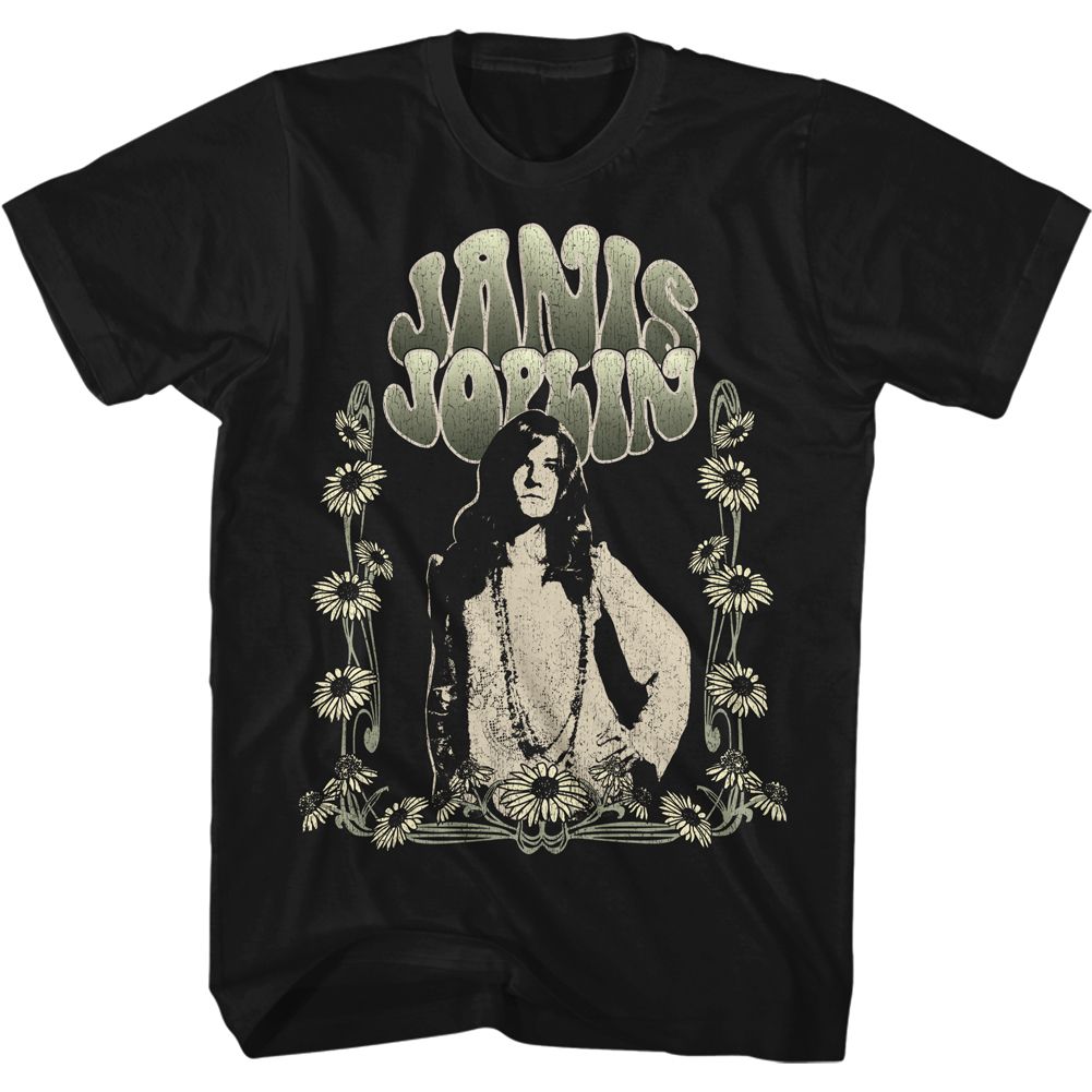 Wholesale Janis Joplin Art Nouveau Sunflowers T-Shirt