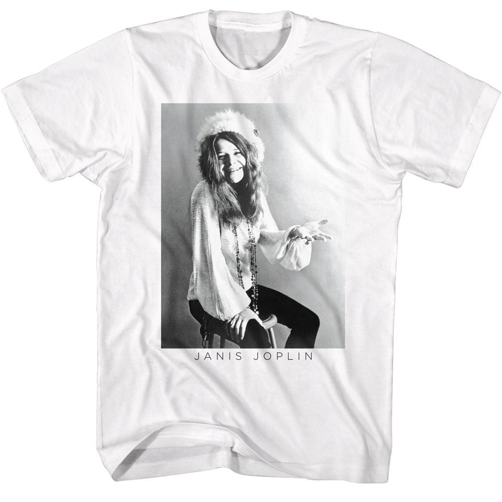 Wholesale Janis Joplin Black and White T-Shirt