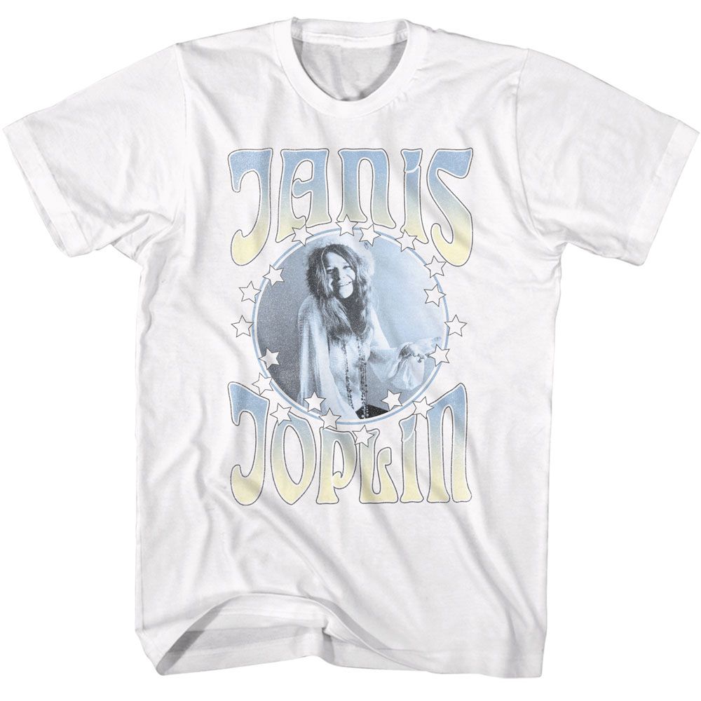 Wholesale Janis Joplin Circle with Stars T-Shirt