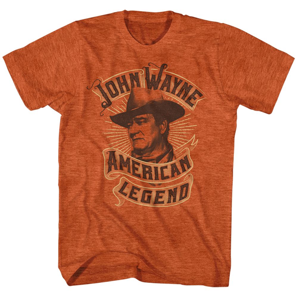 Wholesale John Wayne Banner Heather Antique Orange Adult T-Shirt