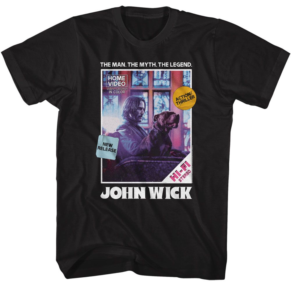 Wholesale John Wick VHS Cover Black Adult T-Shirt