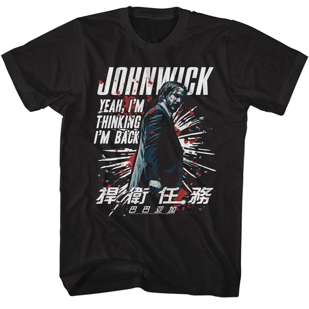 Wholesale John Wick I'm Thinking I'm Back Black Adult T-Shirt