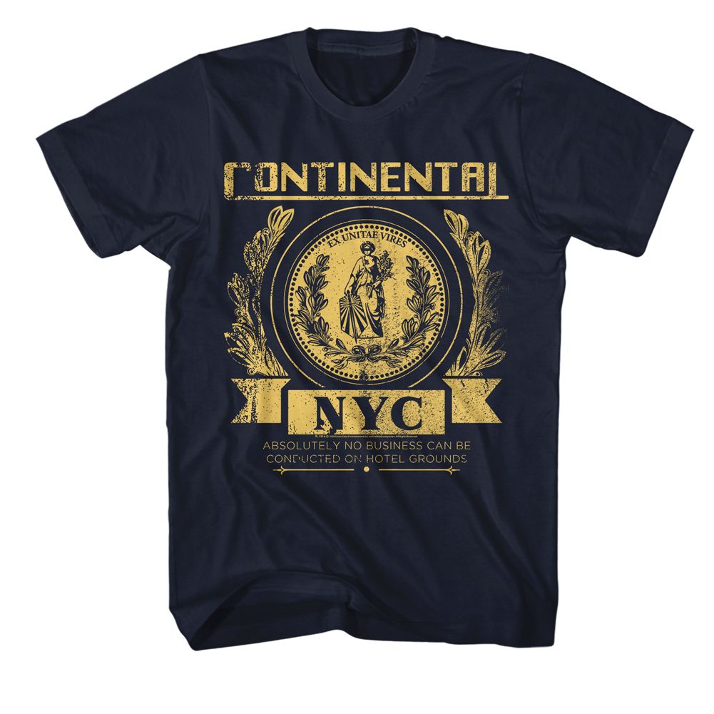 Wholesale John Wick Continental NYC Navy Adult T-Shirt