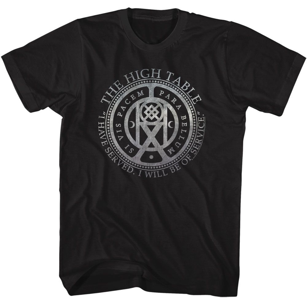 Wholesale John Wick High Table Coin Symbol Black Adult T-Shirt