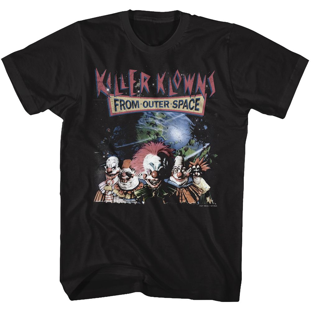 Wholesale Killer Klowns Klowns in Space Black Adult T-Shirt