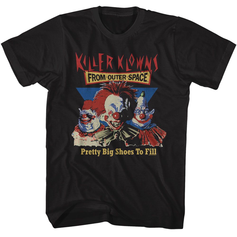 Wholesale Killer Klowns Pretty Big Shoes to Fill Black Adult T-Shirt