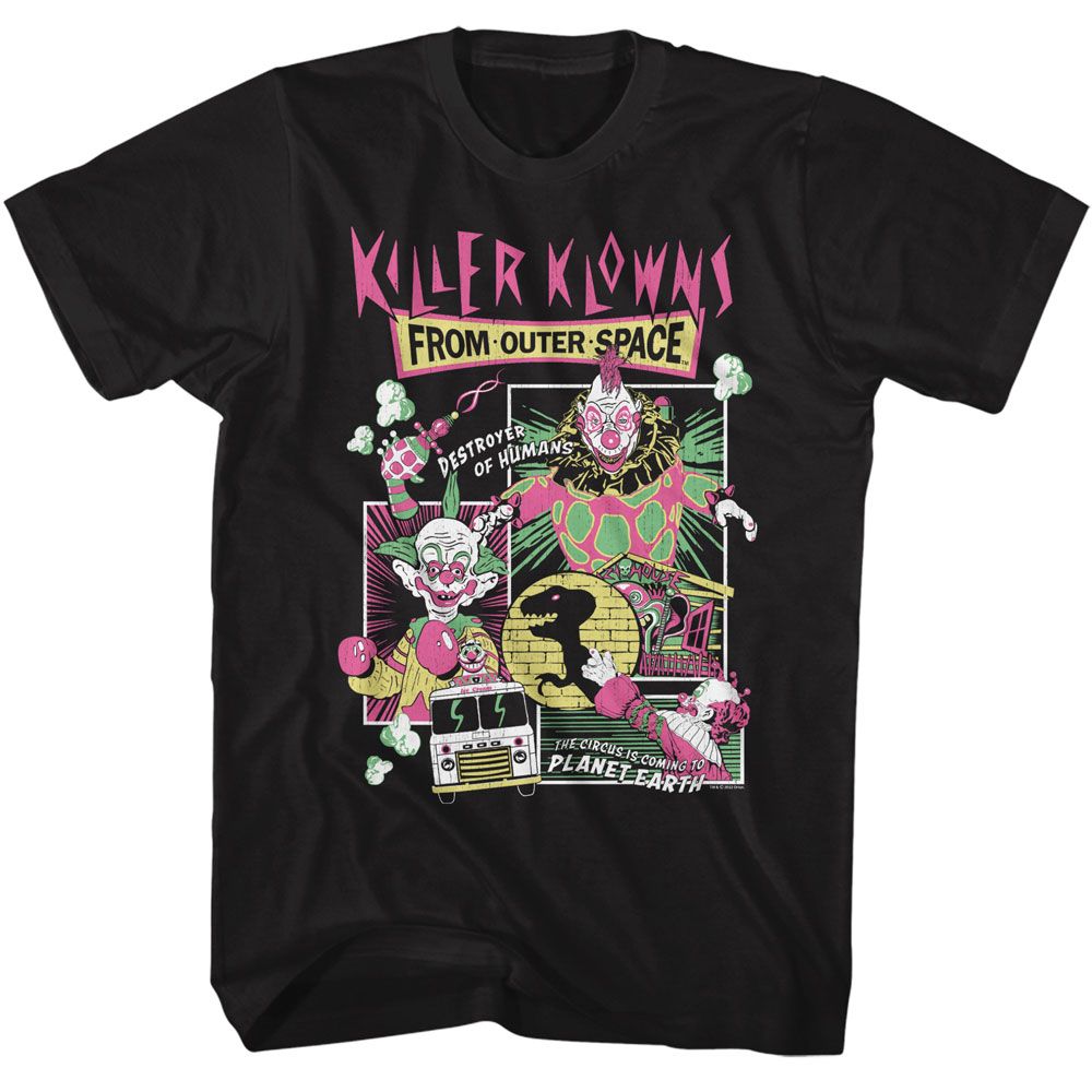 Wholesale Killer Klowns Comic Boxes Black Adult T-Shirt