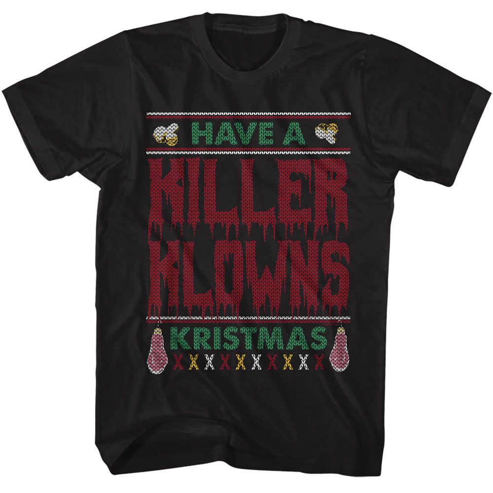 Wholesale Killer Klowns Ugly Sweater Black Adult T-Shirt