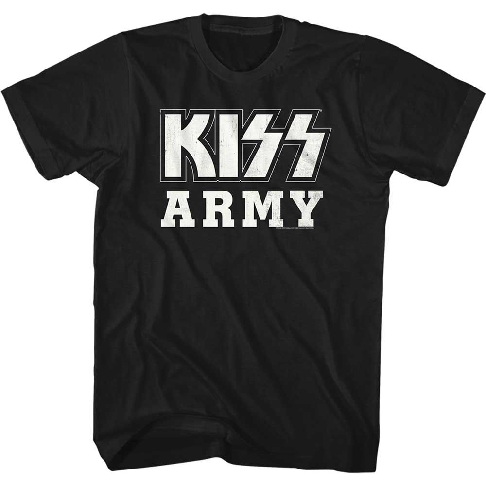 Wholesale KISS Black and White KISS Army T-Shirt