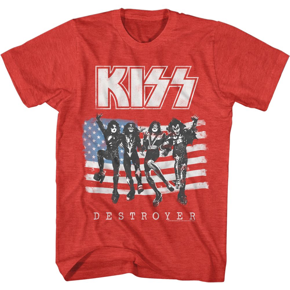 Wholesale KISS American Flag T-Shirt