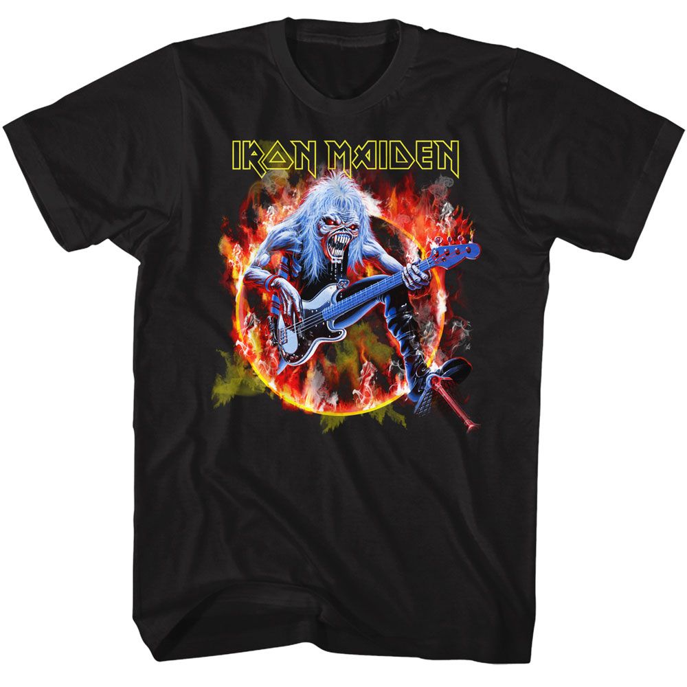 Wholesale Iron Maiden Flaming Circle T-Shirt