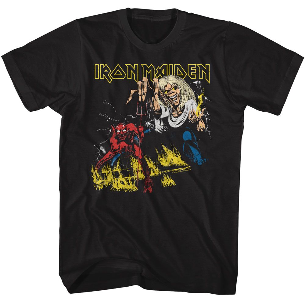 Wholesale Iron Maiden Eddie Fire and Devil T-Shirt
