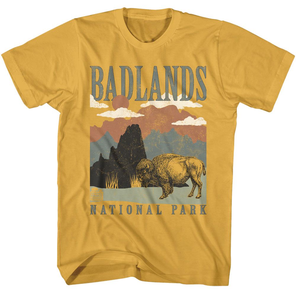 Wholeale NPCA-BADLANDS LANDSCAPE RECOLOR-GINGER ADULT S/S TSHIRT-S