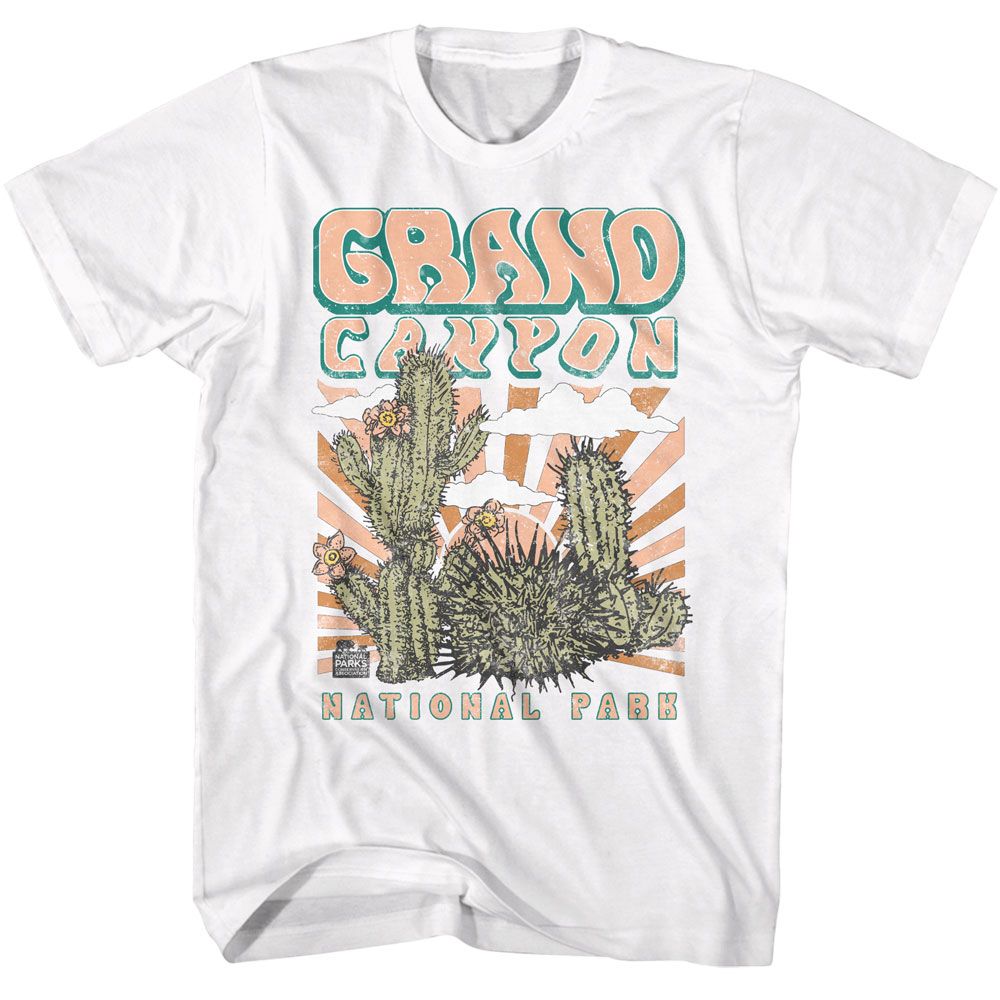 Wholeale NPCA-GRAND CANYON CACTUS-WHITE ADULT S/S TSHIRT-S