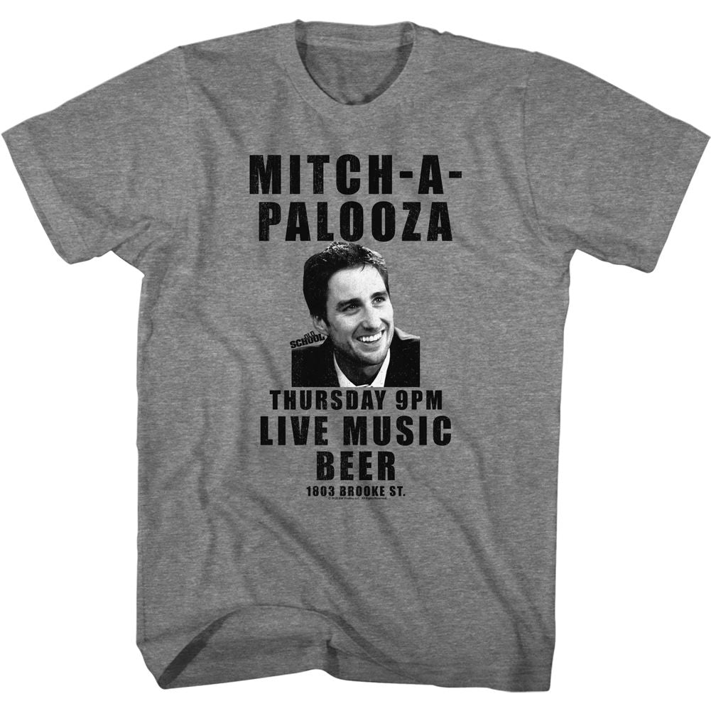 Wholesale Old School Movie Mitch-A-Palooza Heather Graphite Adult T-Shirt