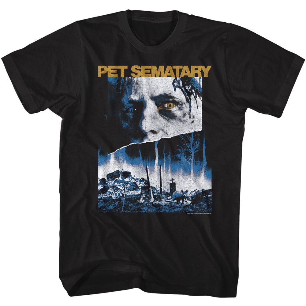 Wholesale Pet Sematary Movie 3 Color Poster Black Adult T-Shirt