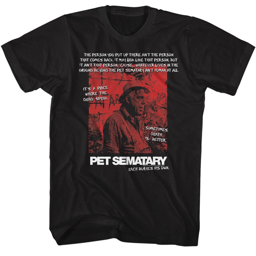 Wholesale Pet Sematary Movie Jud Quotes Black Adult T-Shirt