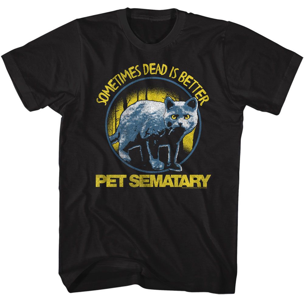 Wholesale Pet Sematary Movie Sometimes Circle Black Adult T-Shirt