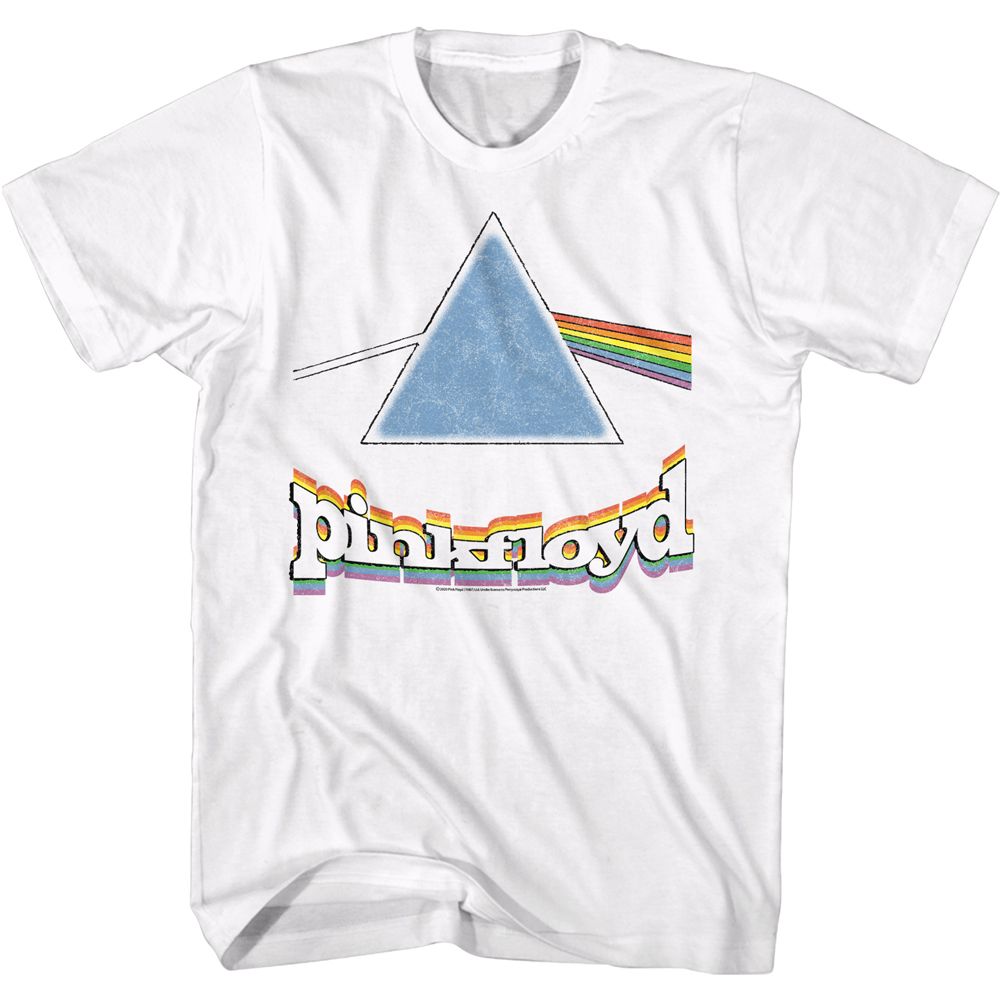 Wholesale Pink Floyd Rainbow Prism with Logo T-Shirt