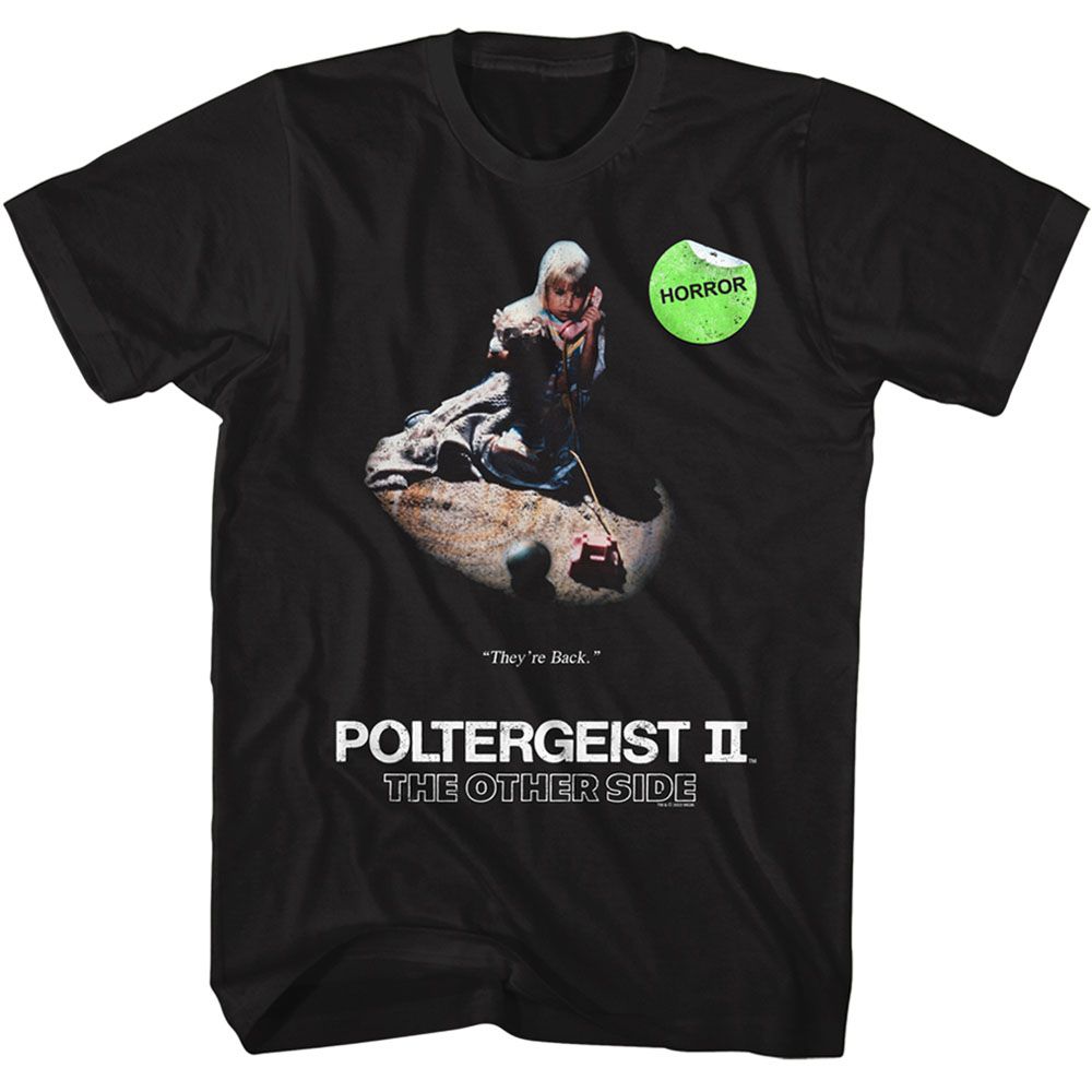Wholesale Poltergeist Movie Video Cassette Cover Black Adult T-Shirt