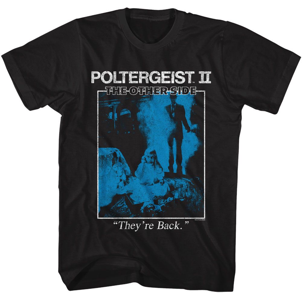 Wholesale Poltergeist Movie Theyre Back Poster Black Adult T-Shirt