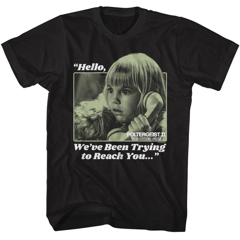 Wholesale Poltergeist Movie Trying to Reach You Black Adult T-Shirt