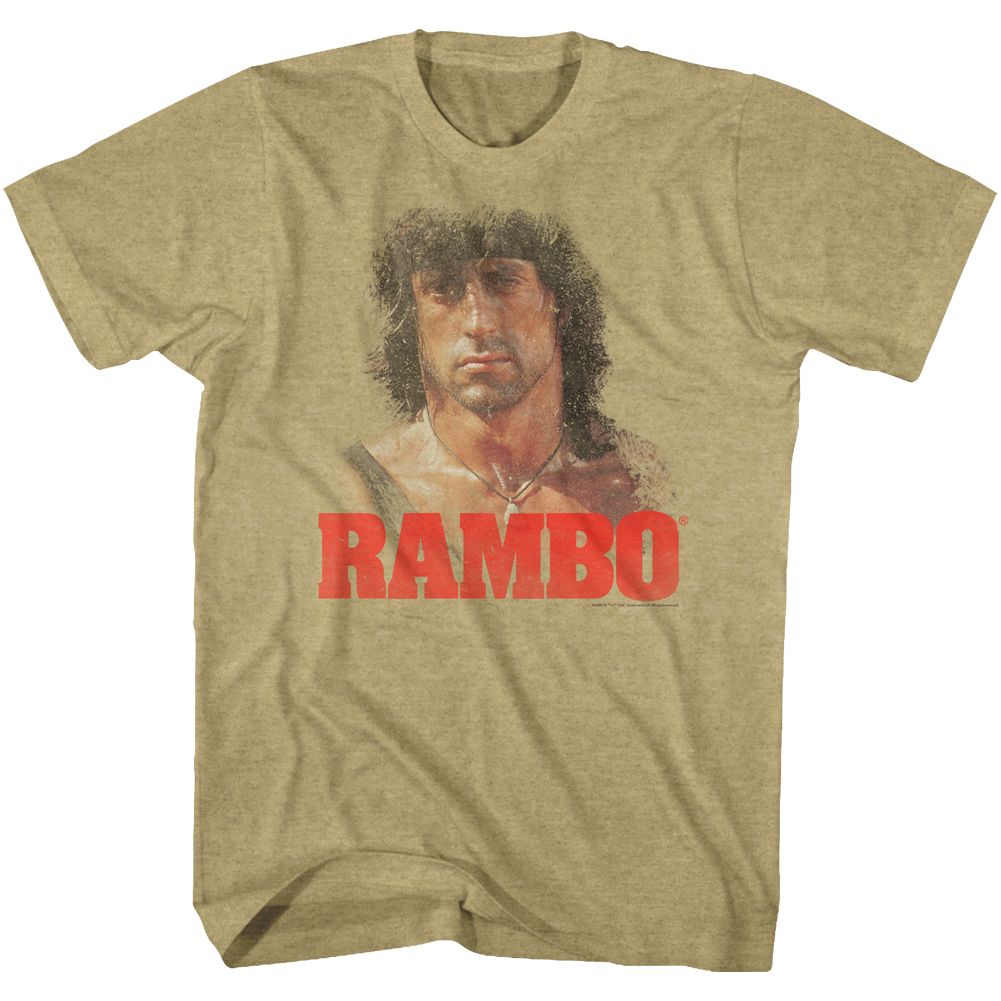 Wholesale Rambo Movie Grunge Rambo Movie Heather Khaki Adult T-Shirt
