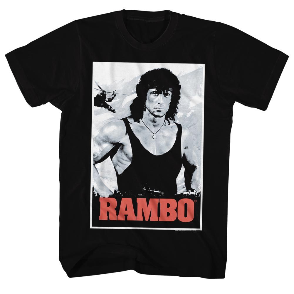 Wholesale Rambo Movie Black Adult T-Shirt