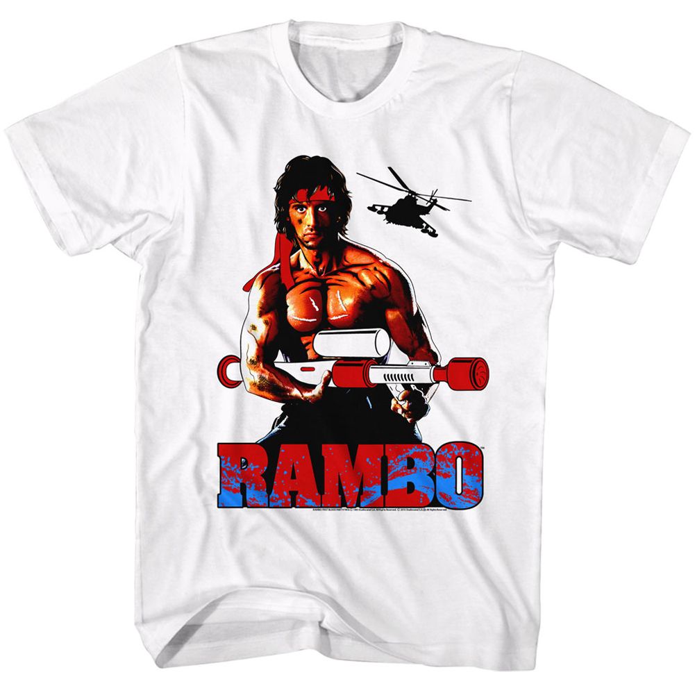 Wholesale Rambo Movie Water Logger White Adult T-Shirt