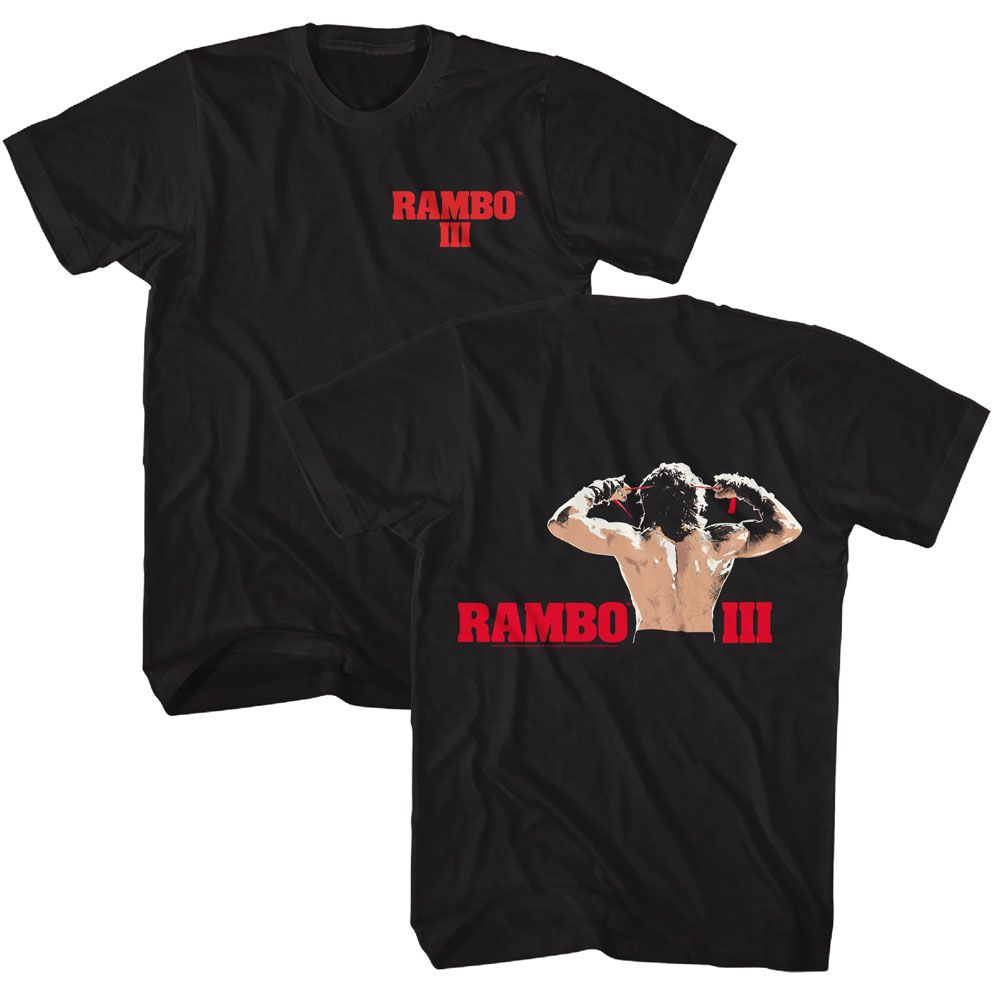 Wholesale Rambo Movie Bandana Black Adult T-Shirt