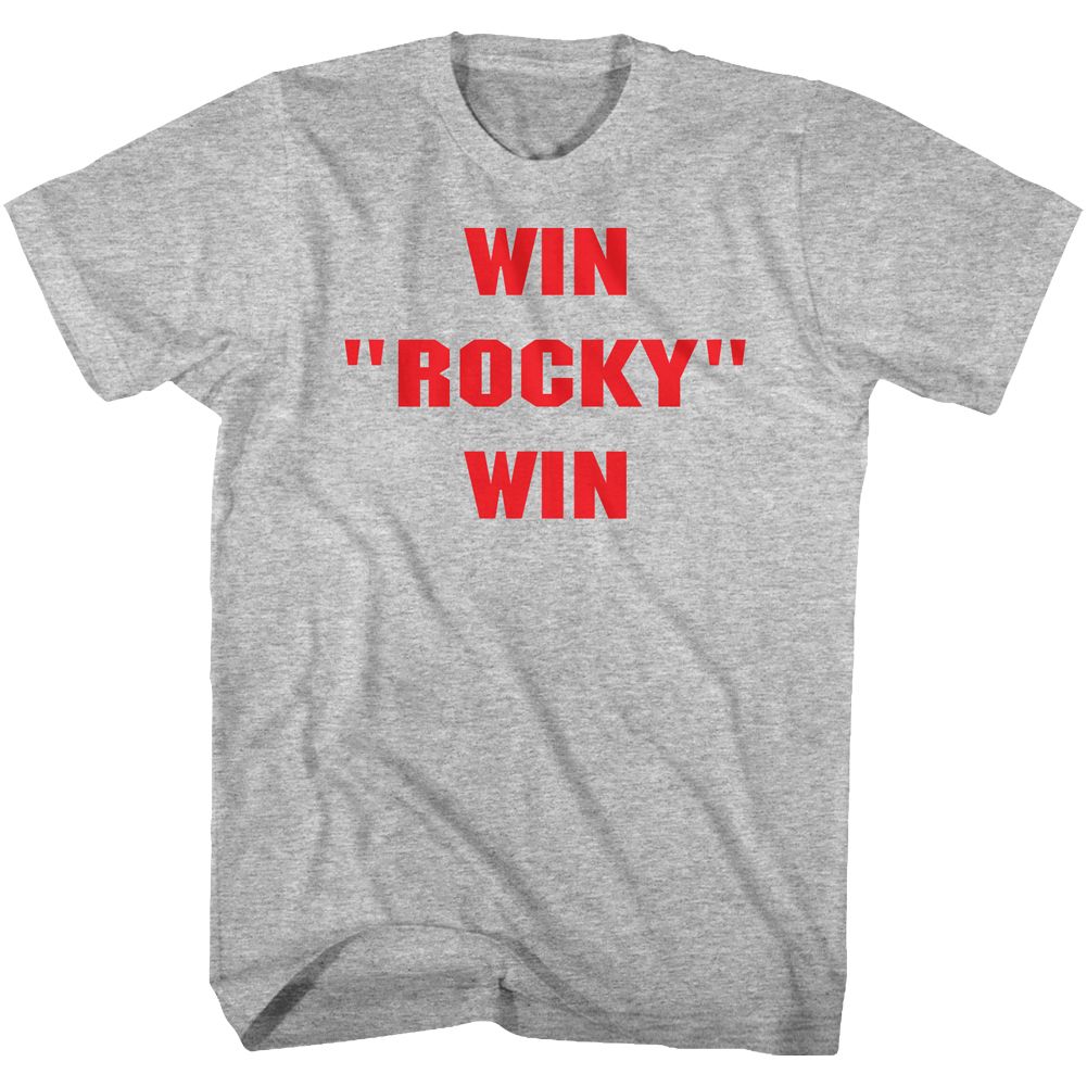 Wholesale Rocky Movie Win Heather Gray Adult T-Shirt