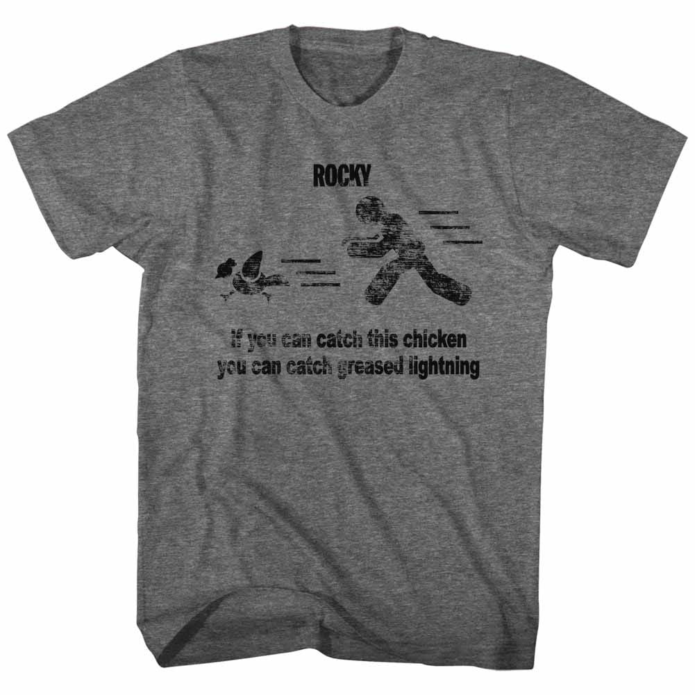 Wholesale Rocky Movie Catch This Heather Graphite Adult T-Shirt