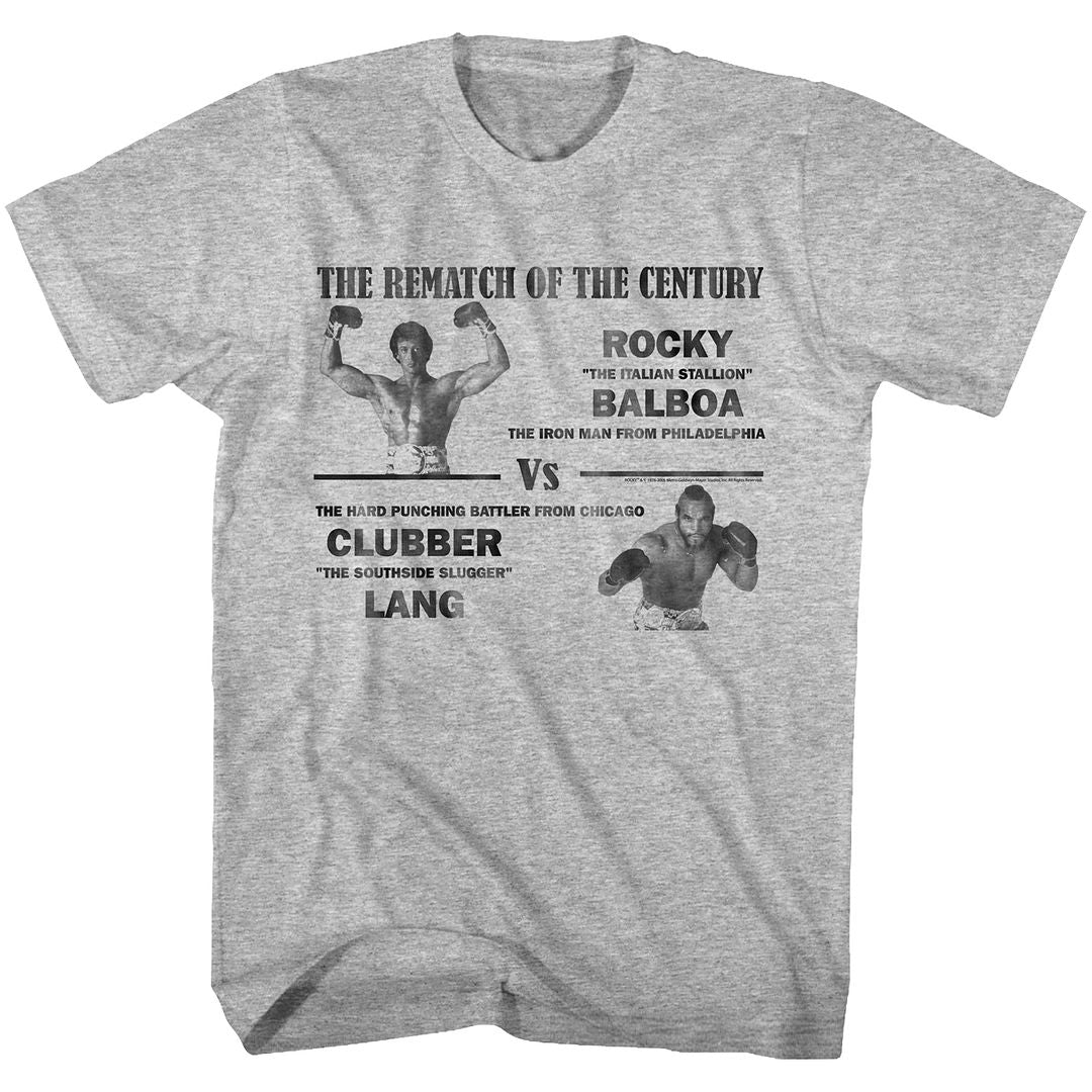 Wholesale Rocky Movie Match of the Century Heather Gray Adult T-Shirt
