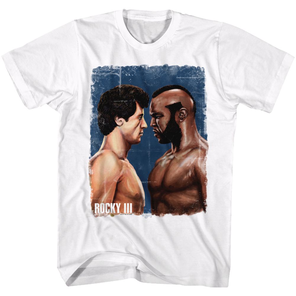 Wholesale Rocky Movie vs Clubber Painting White Adult T-Shirt