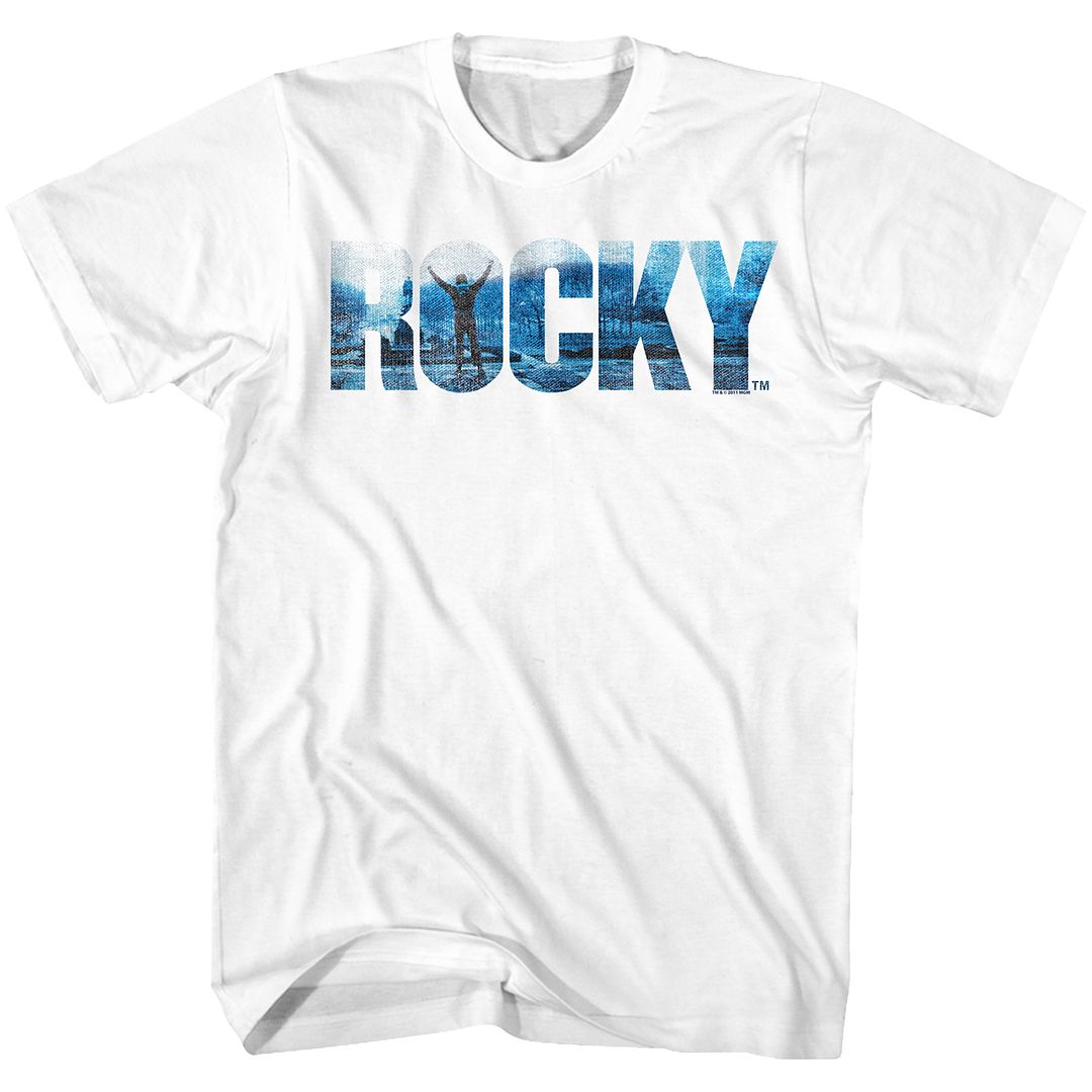 Wholesale Rocky Movie Blue White Adult T-Shirt