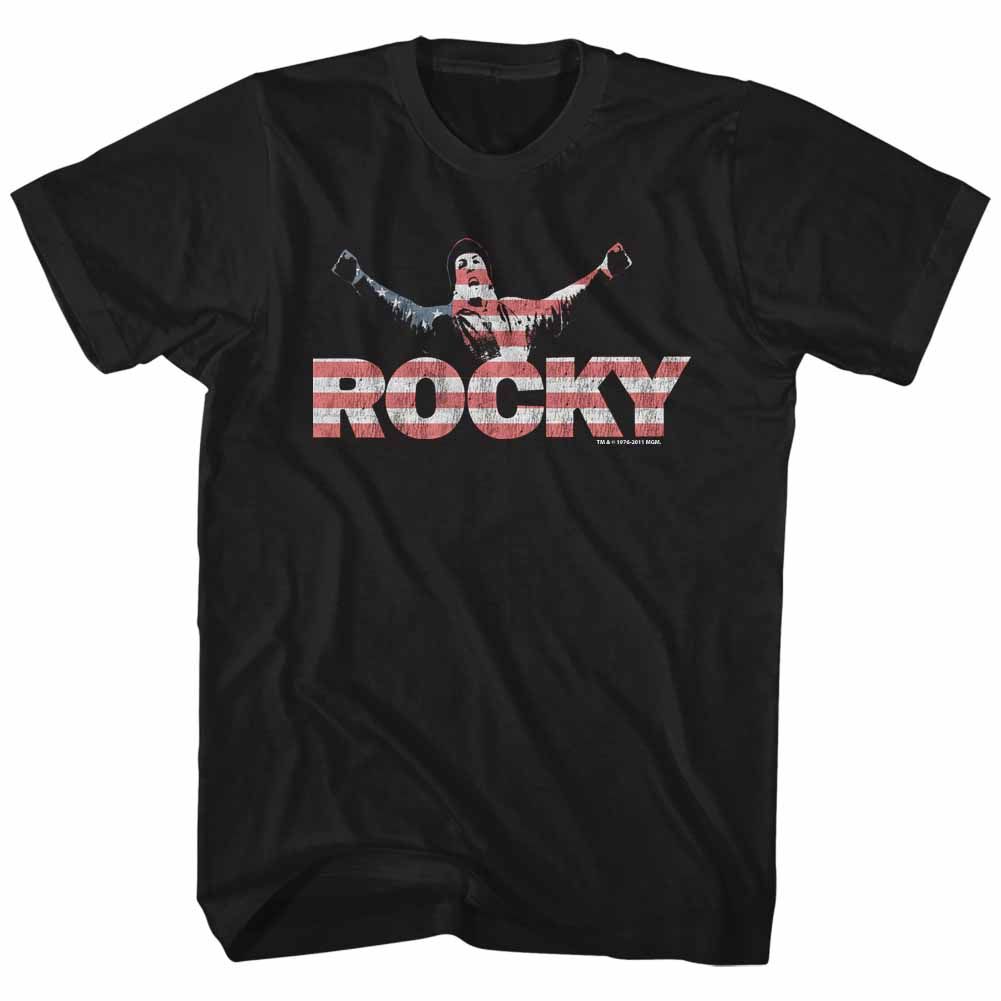 Wholesale Rocky Movie Classic Rock Black Adult T-Shirt