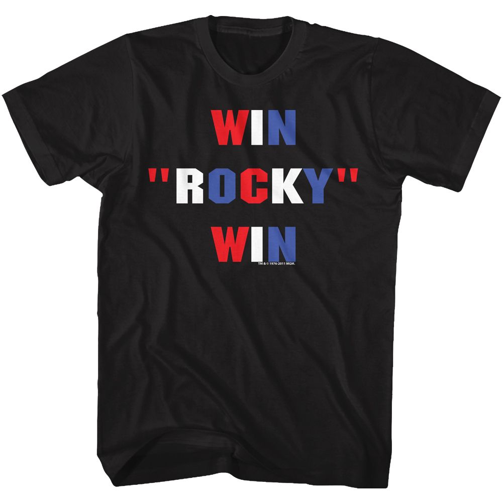 Wholesale Rocky Movie Winning Black Adult T-Shirt
