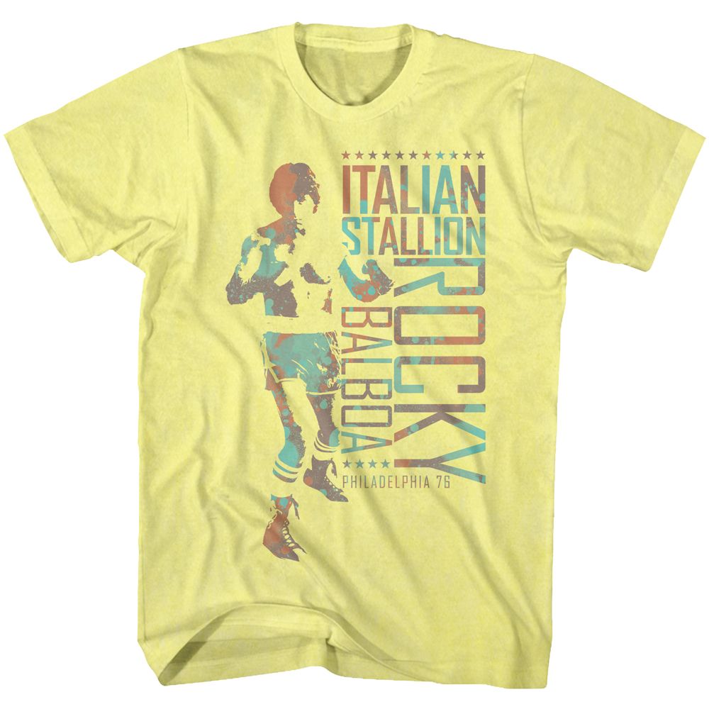 Wholesale Rocky Movie Italy Man Heather Yellow Adult T-Shirt
