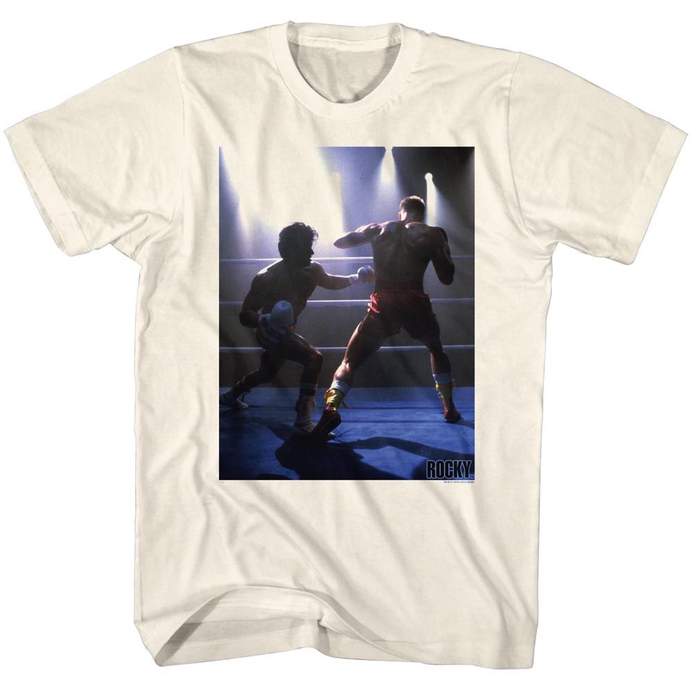 Wholesale Rocky Movie Down for This Solid Natural Adult T-Shirt